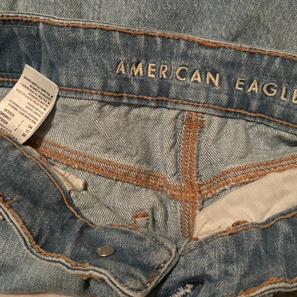 American Eagle, Size 2, 80s Style Jean Mini Skirt - Picture 2 of 10